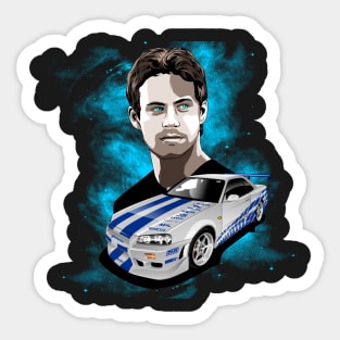 Paul Walker GTR 34 Sticker